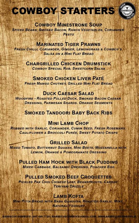 cowboys tyler menu